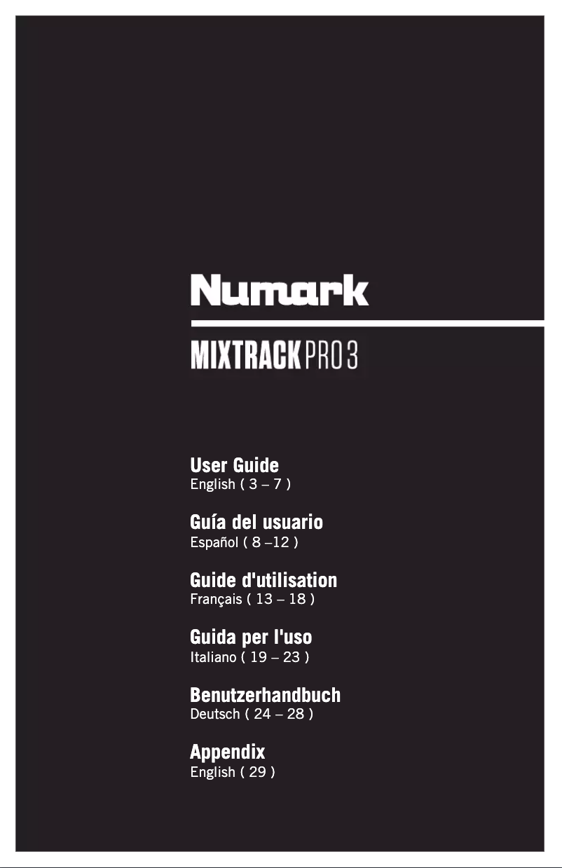 First page image of the manual for Mixtrack Pro 3
