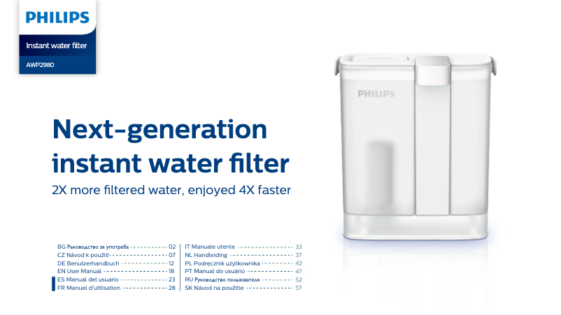 Page 1 of the manual User Manual Philips Micro X-Clean AWP2980