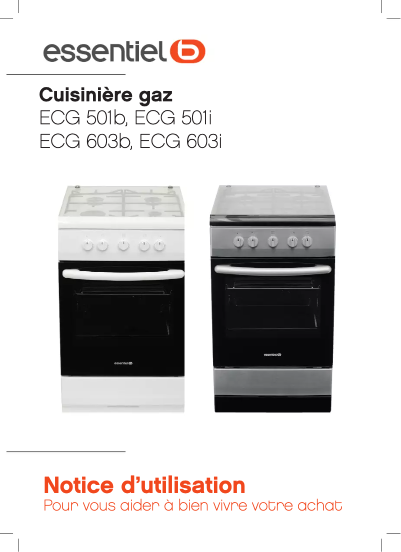 First page image of the manual for ECG 501b