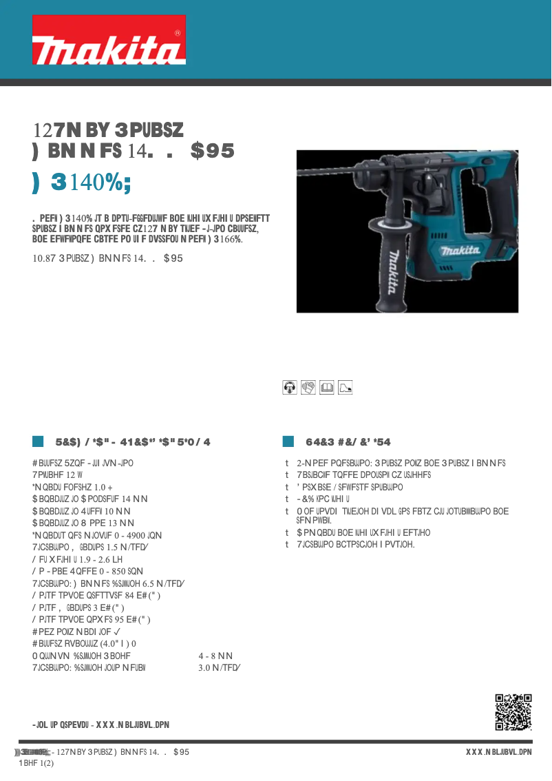 First page image of the manual for HR140DZ