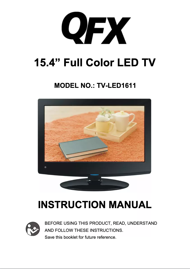 Page 1 of the manual User Manual QFX TV-LED1611