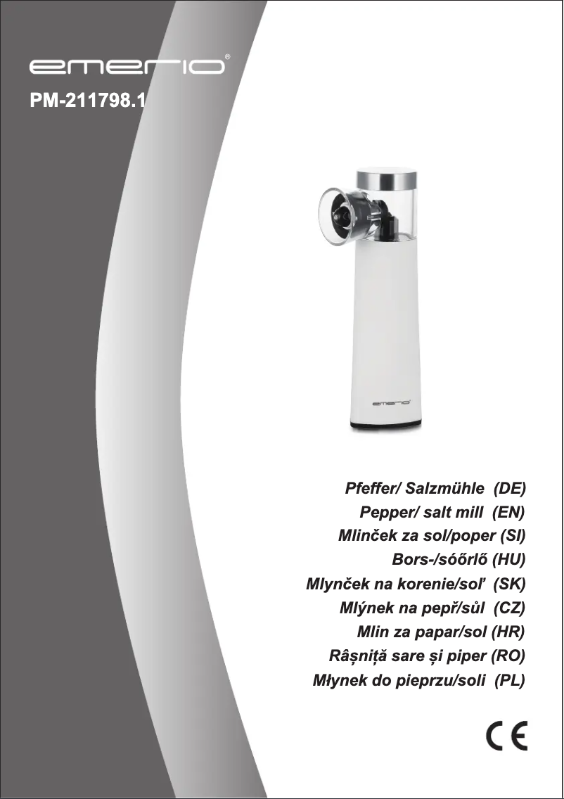 First page image of the manual for PM-211798.1