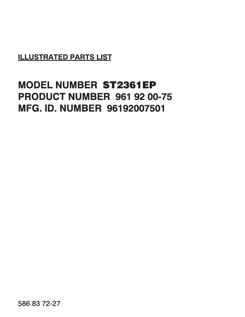 First page image of the manual for ST2361EP