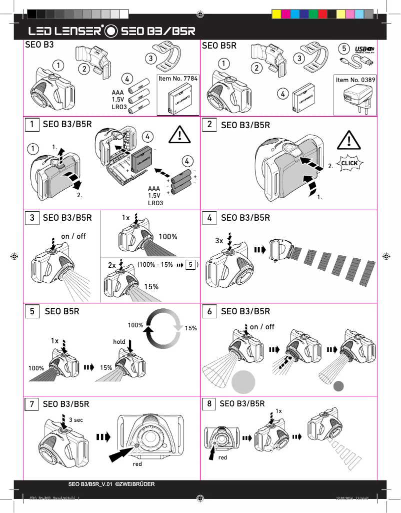 First page image of the manual for B3