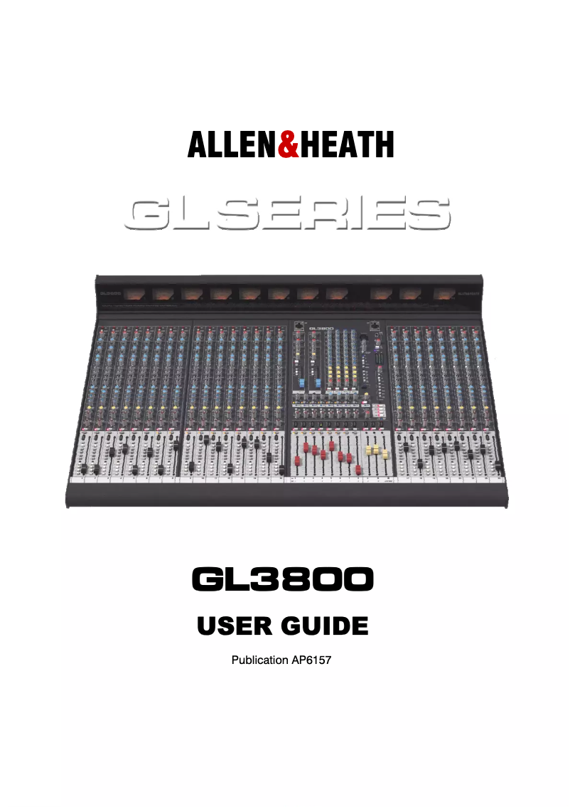 First page image of the manual for GL3800