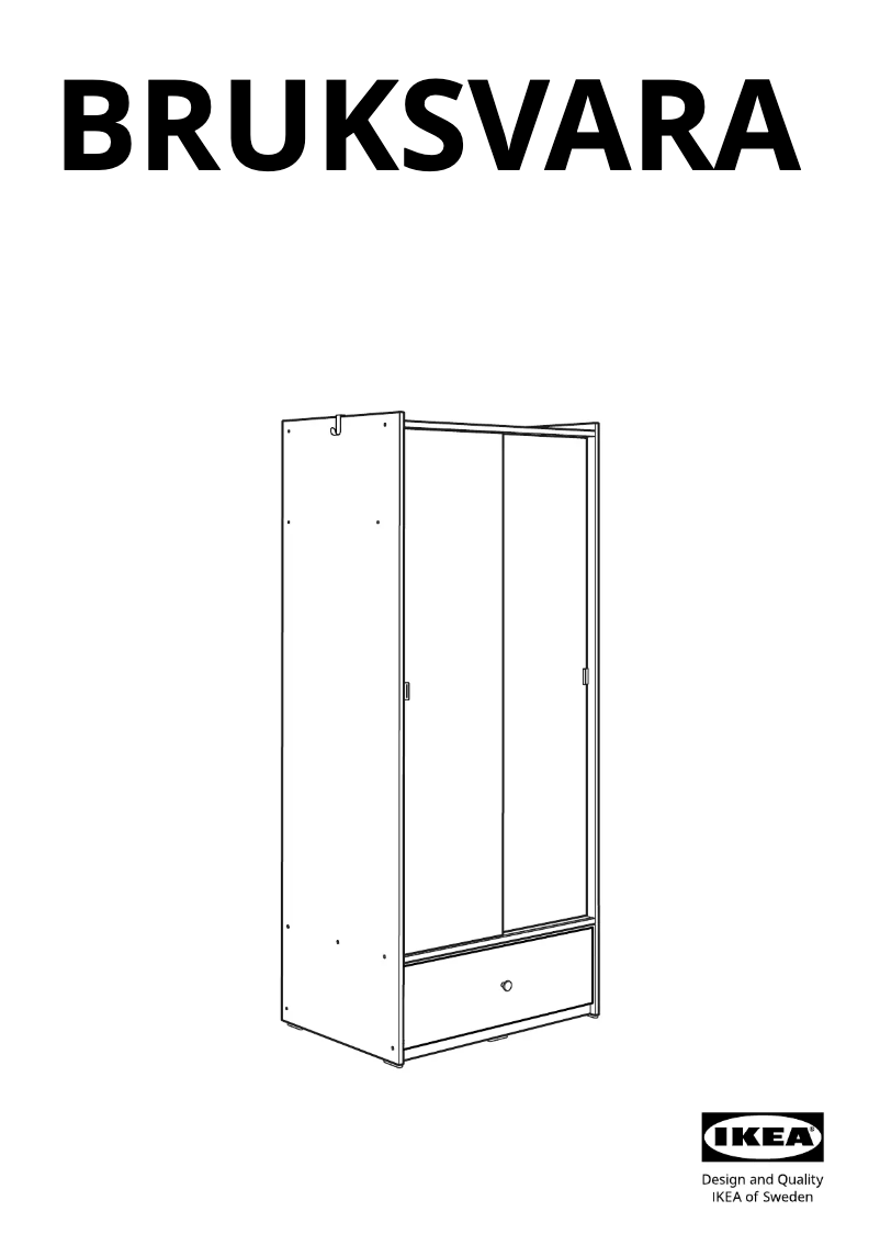 First page image of the manual for BRUKSVARA 805.758.81