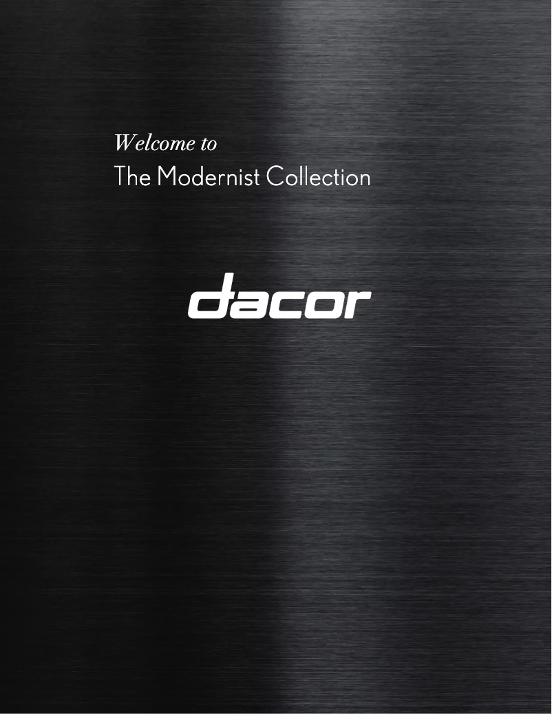 Page 1 of the manual Brochure Dacor Modernist DWR30M977WIM