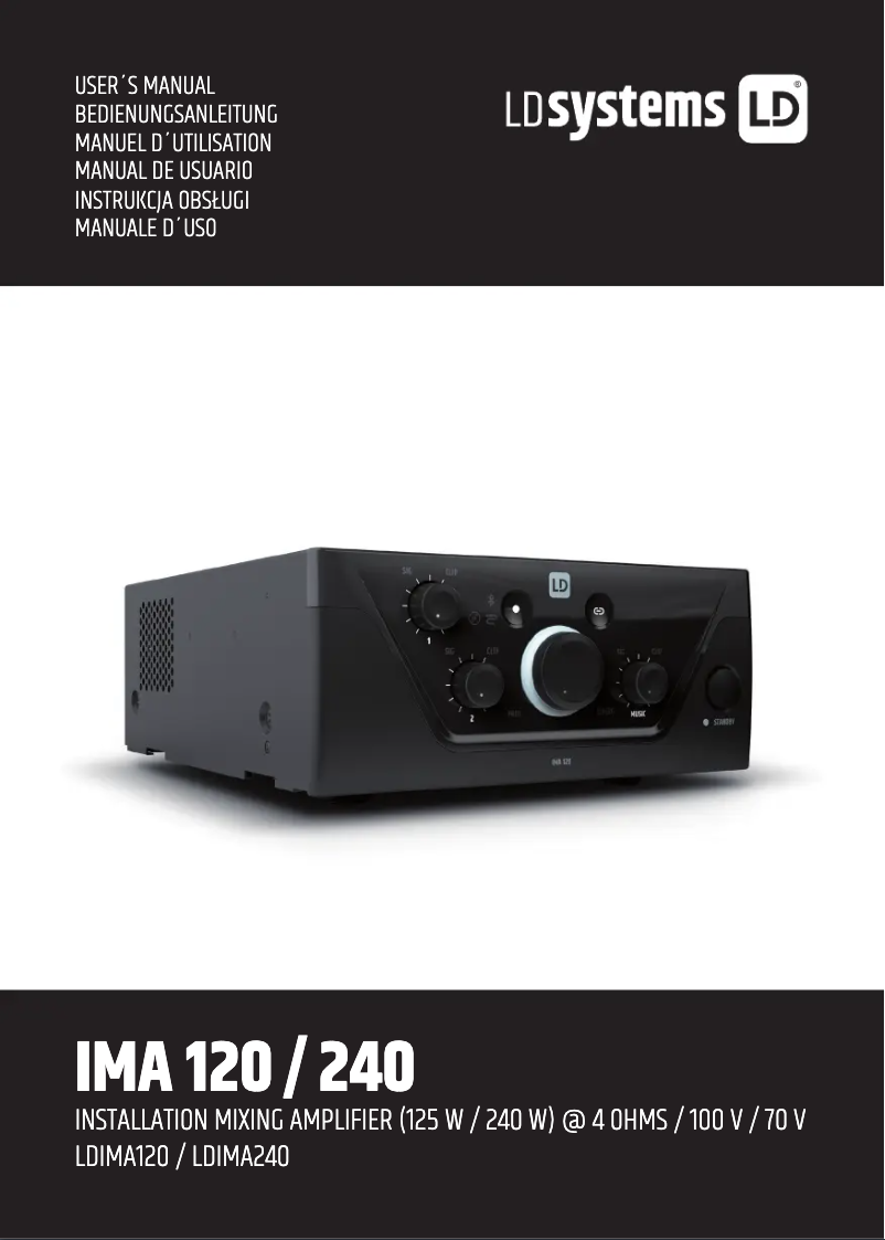 Page 1 of the manual User Manual LD Systems IMA 240