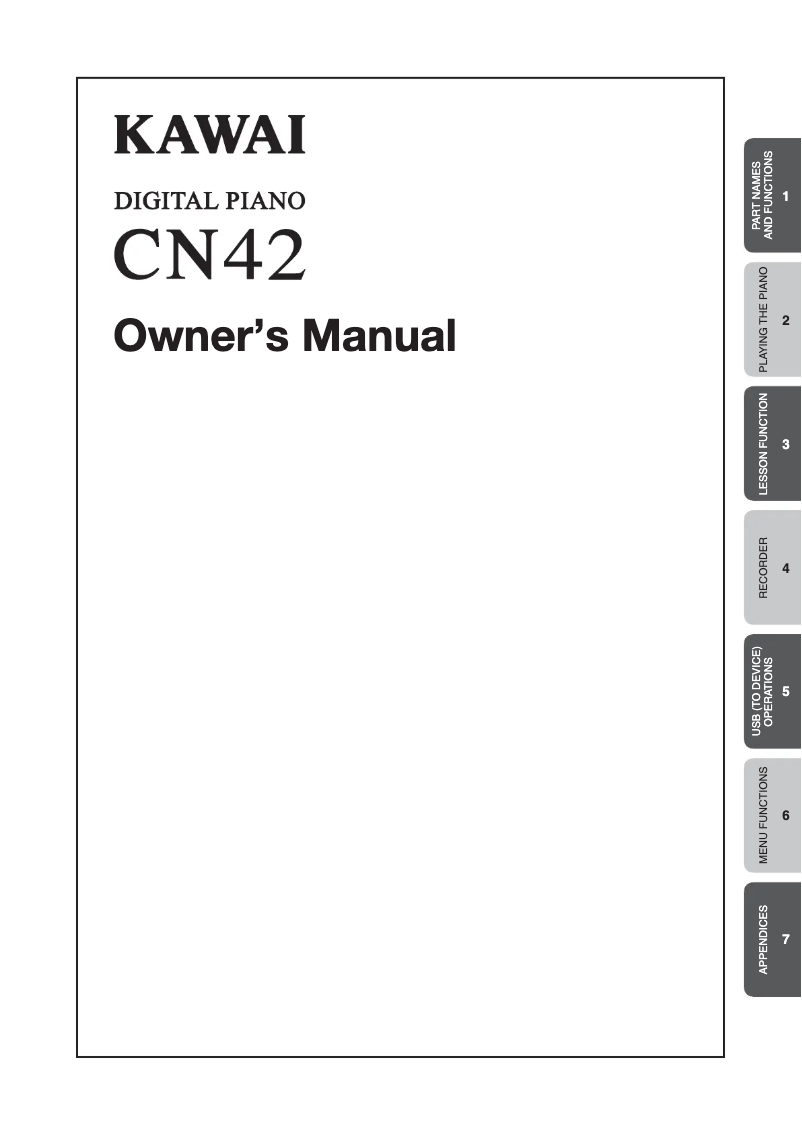 Image de la première page du manuel de l'appareil CN42