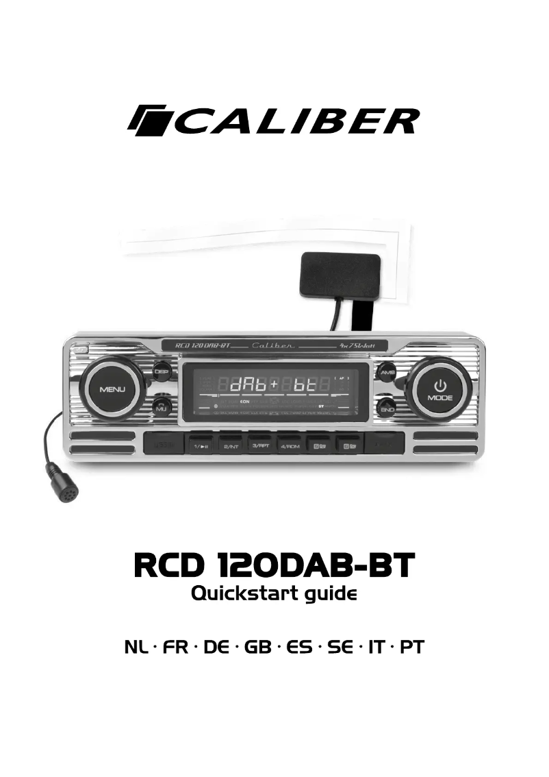 Page 1 of the manual User Manual Caliber RCD120DAB-BT