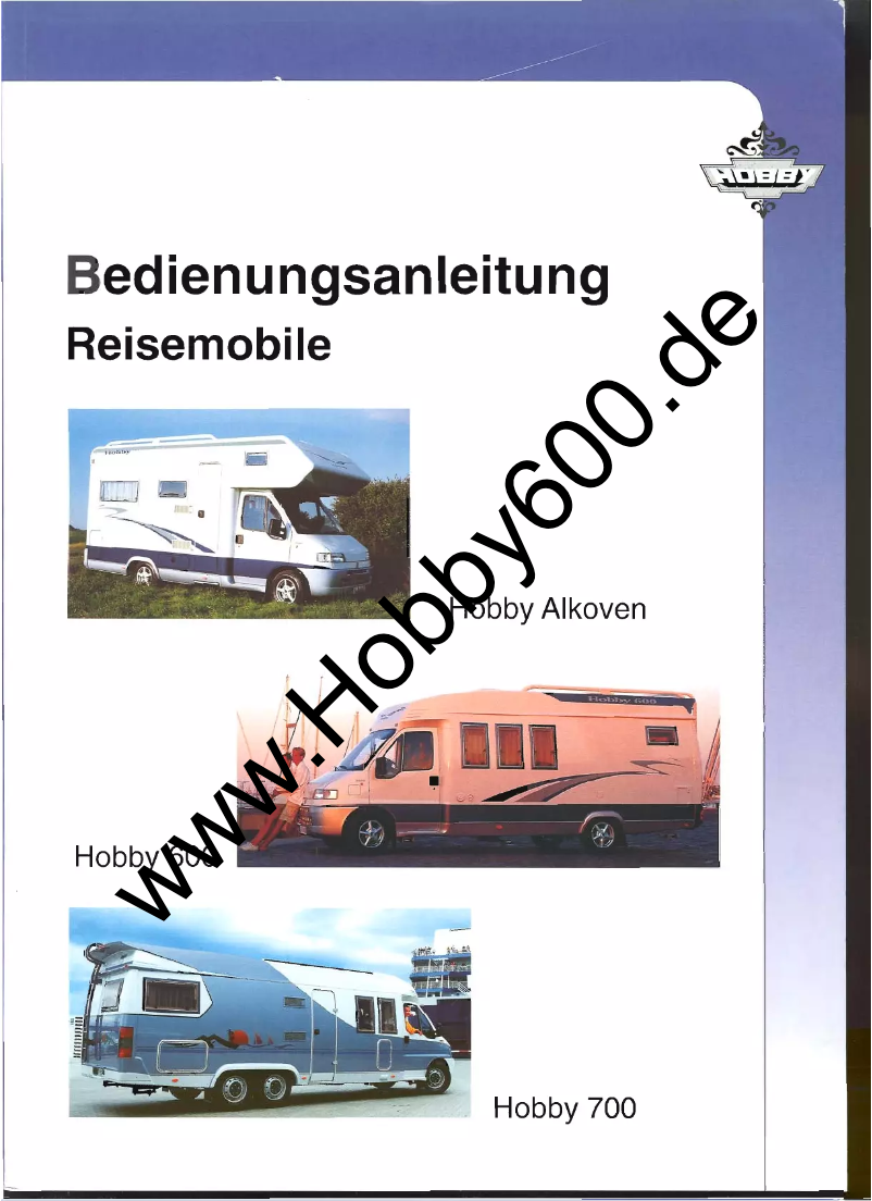 First page image of the manual for 600