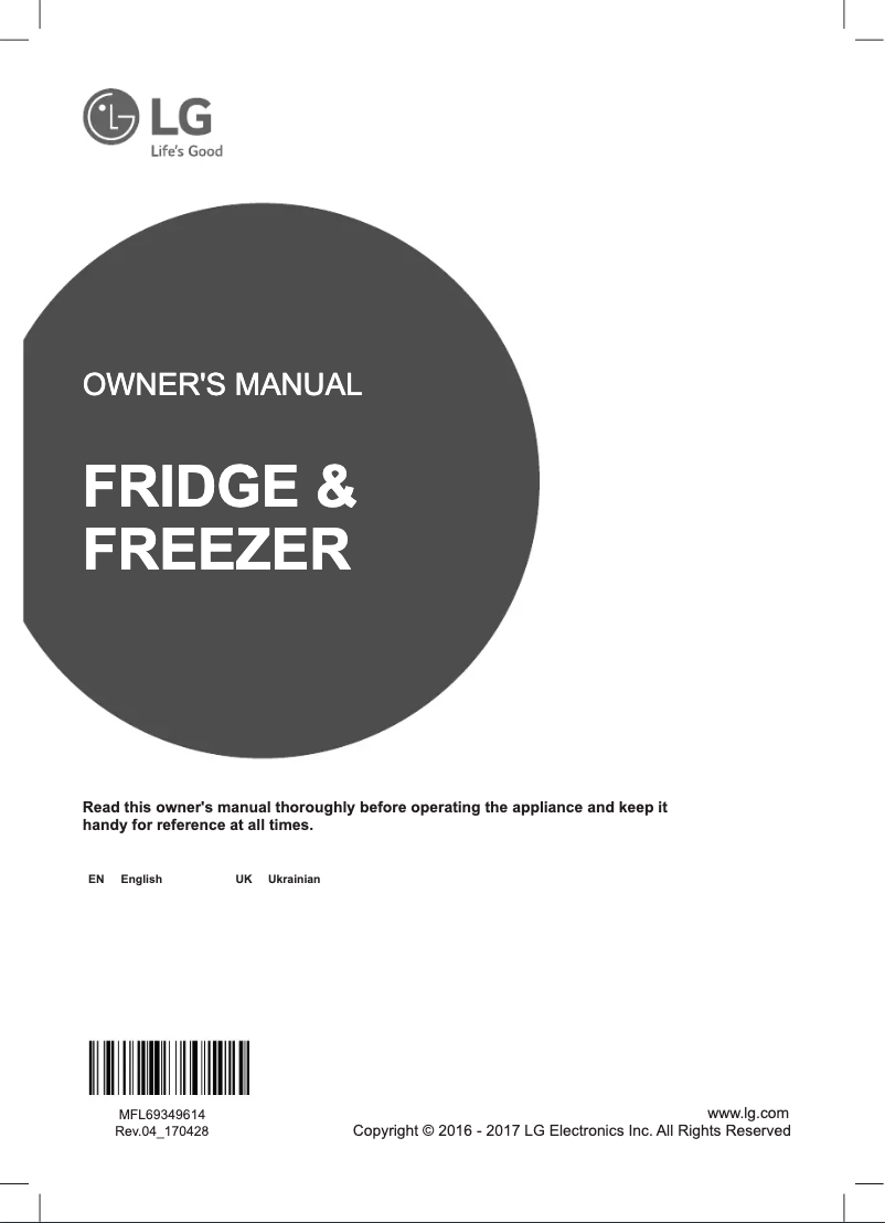 First page image of the manual for GW-B499SEFZ