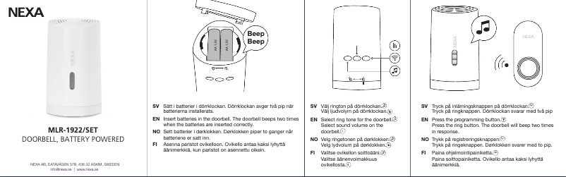 First page image of the manual for MLR-1922