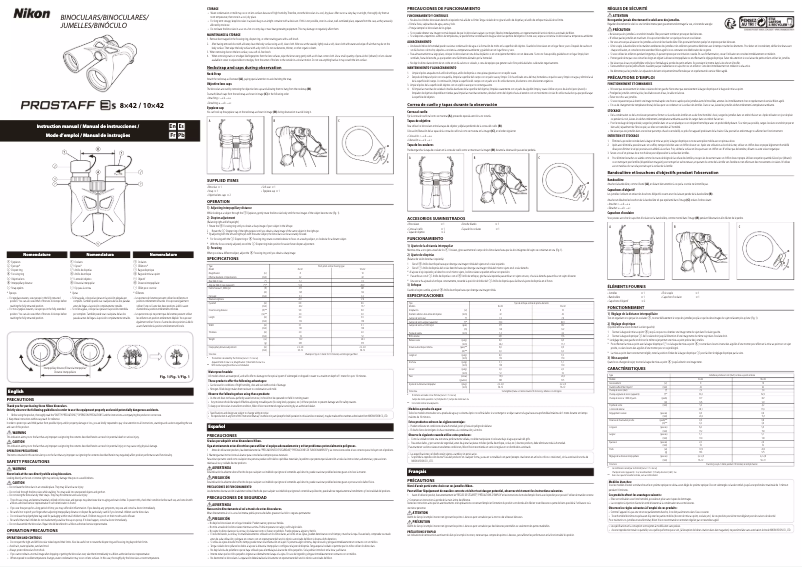 First page image of the manual for Prostaff 3S 10x42