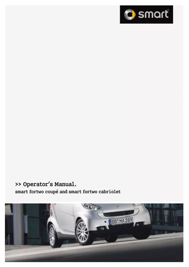 First page image of the manual for Fortwo (2009)