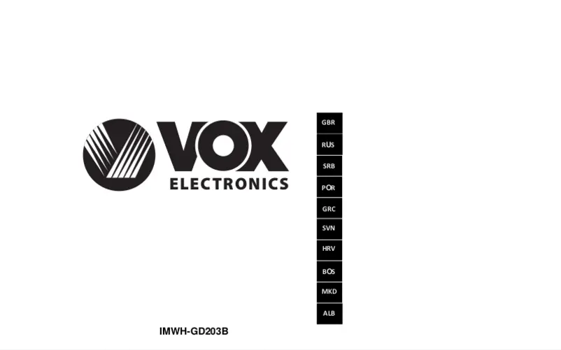 First page image of the manual for IMWH-GD203 B