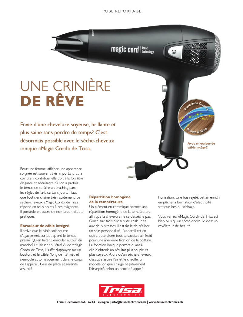 First page image of the manual for Magic Cord