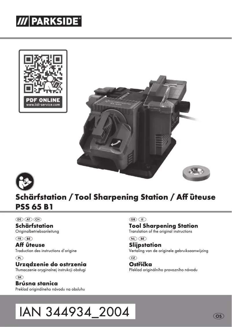 Page 1 of the manual User Manual Parkside PSS 65 B1