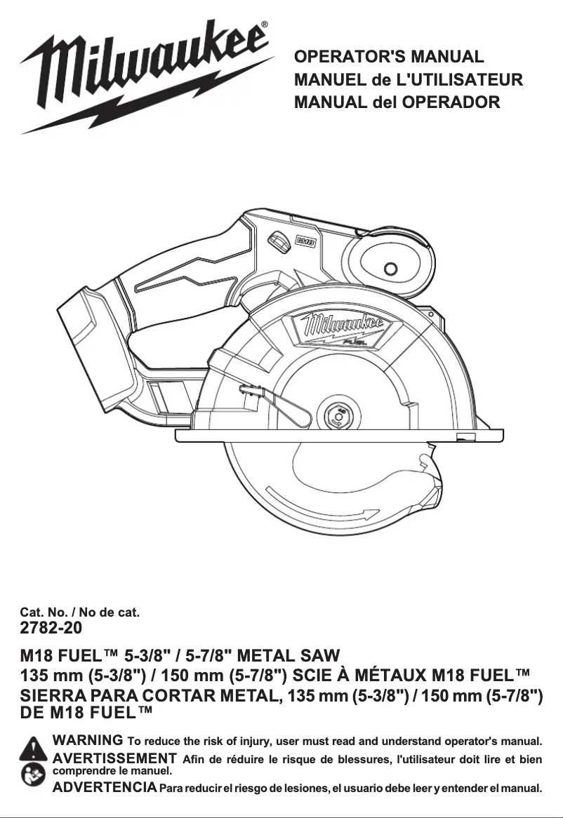 First page image of the manual for 2782-22