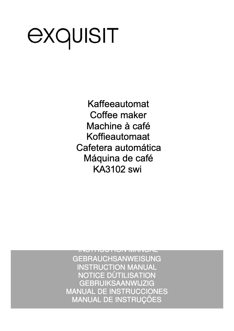 First page image of the manual for KA 3102 swi