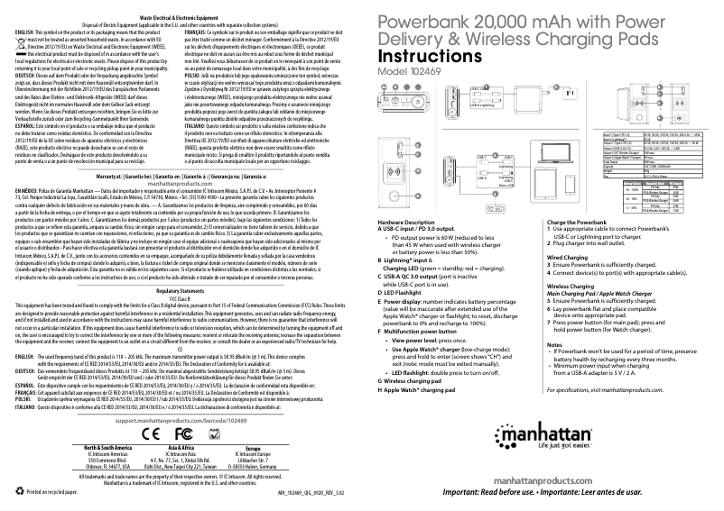 First page image of the manual for 102469