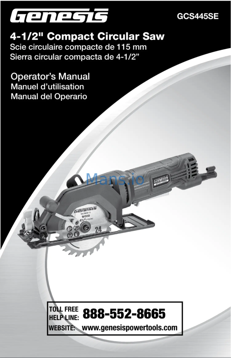 First page image of the manual for GCS445SE