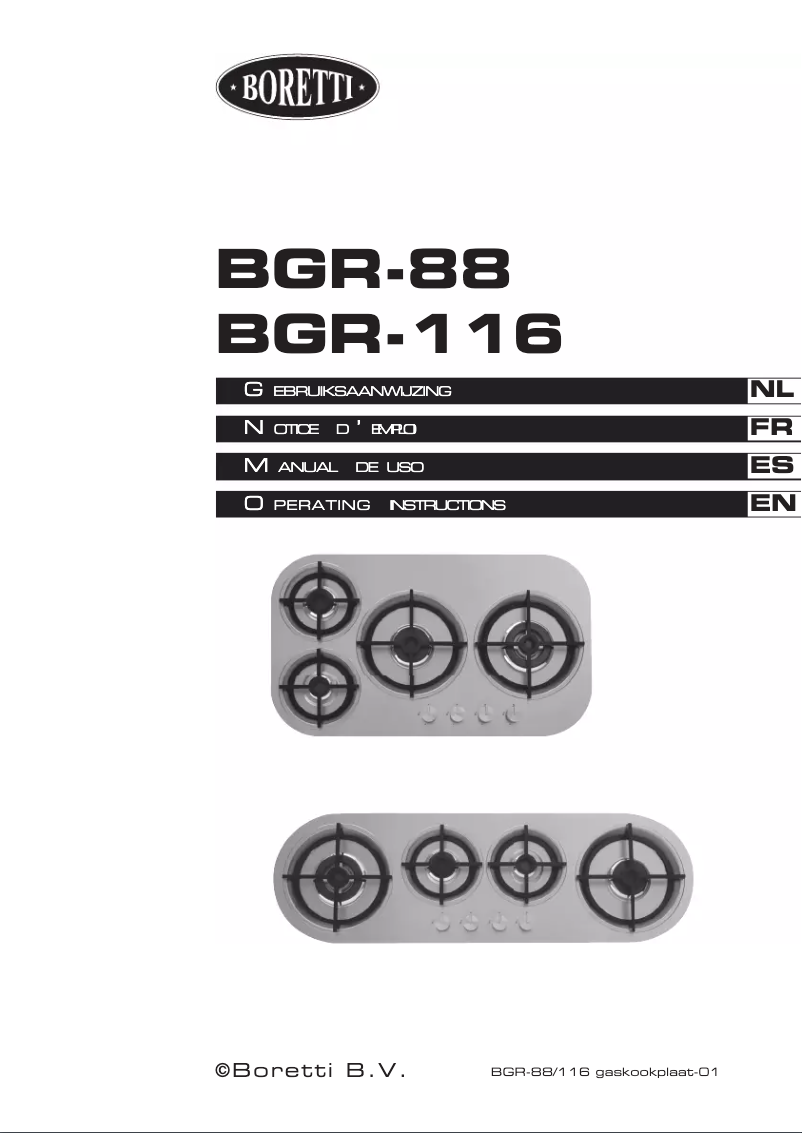 First page image of the manual for BGR-116
