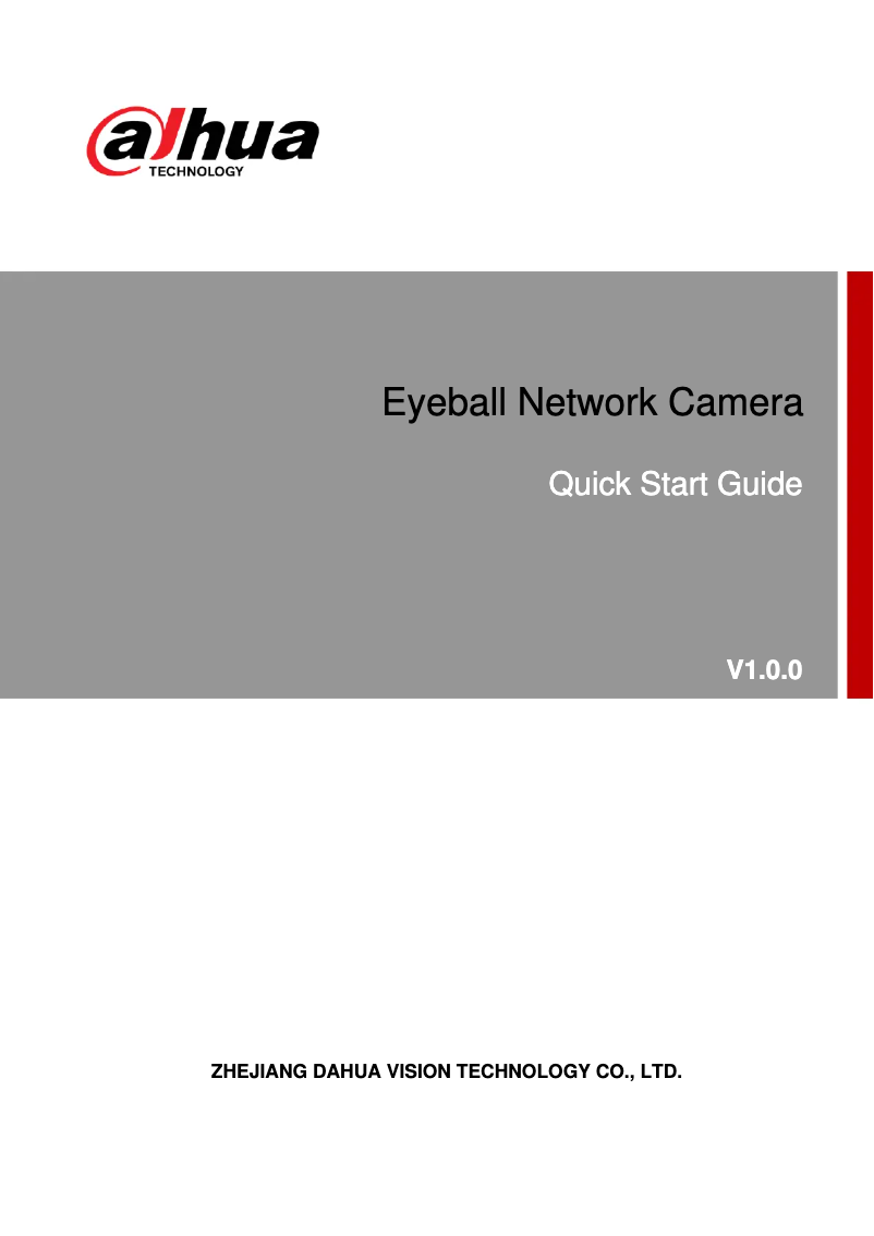 Page 1 of the manual User Manual Dahua Technology Lite IPC-HDW3241T-ZAS