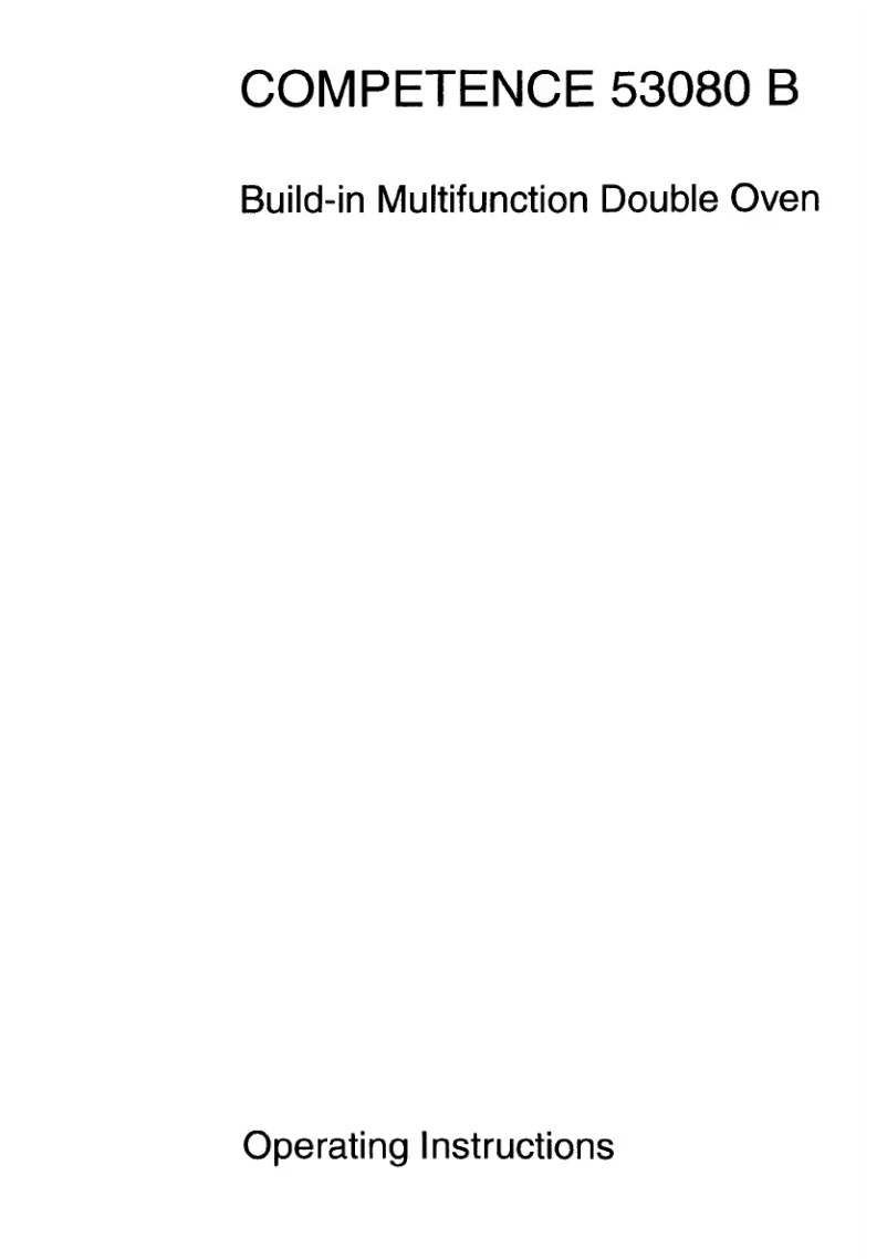 First page image of the manual for Competence 53080 B B