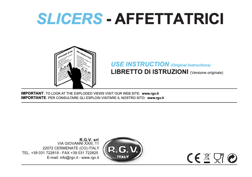 Page 1 de la notice Manuel utilisateur RGV Lucy 20 GS