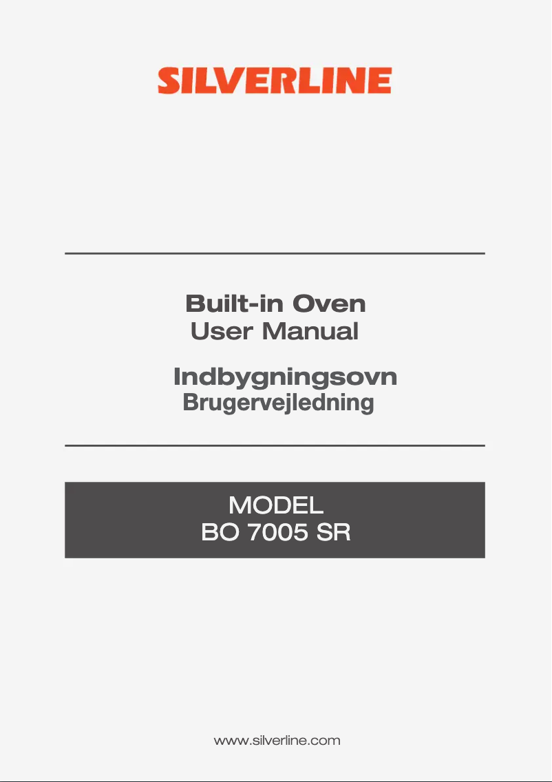 First page image of the manual for BO 7005 SR