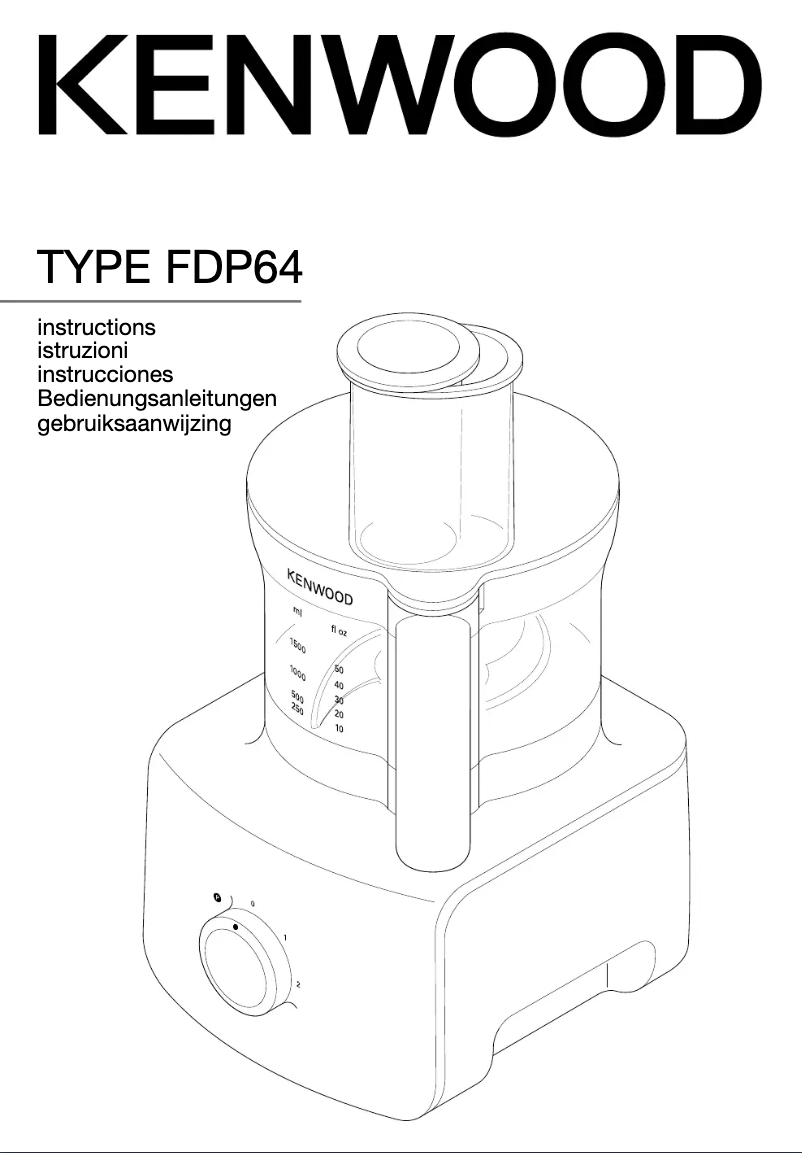 Page 1 of the manual User Manual Kenwood Multipro Home FDP643