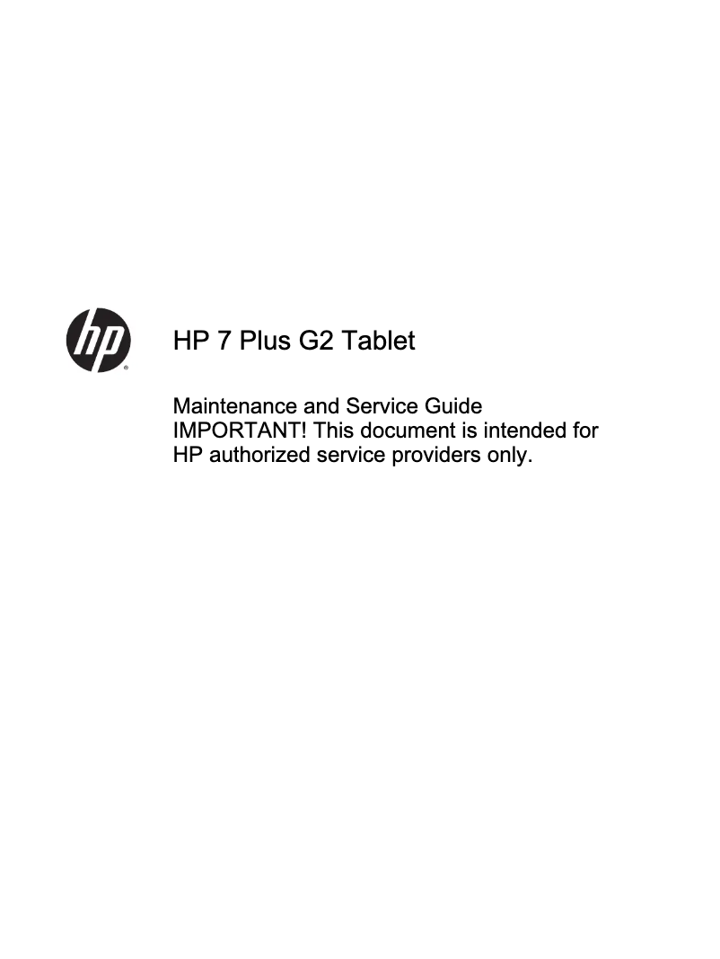 Page 1 of the manual Use and Maintenance Manual HP 7 Plus G2