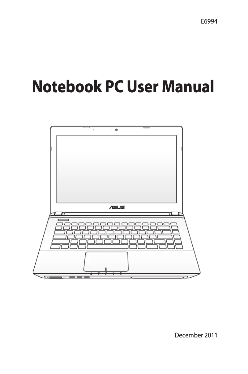 Page 1 of the manual User Manual Asus K45A-VX267