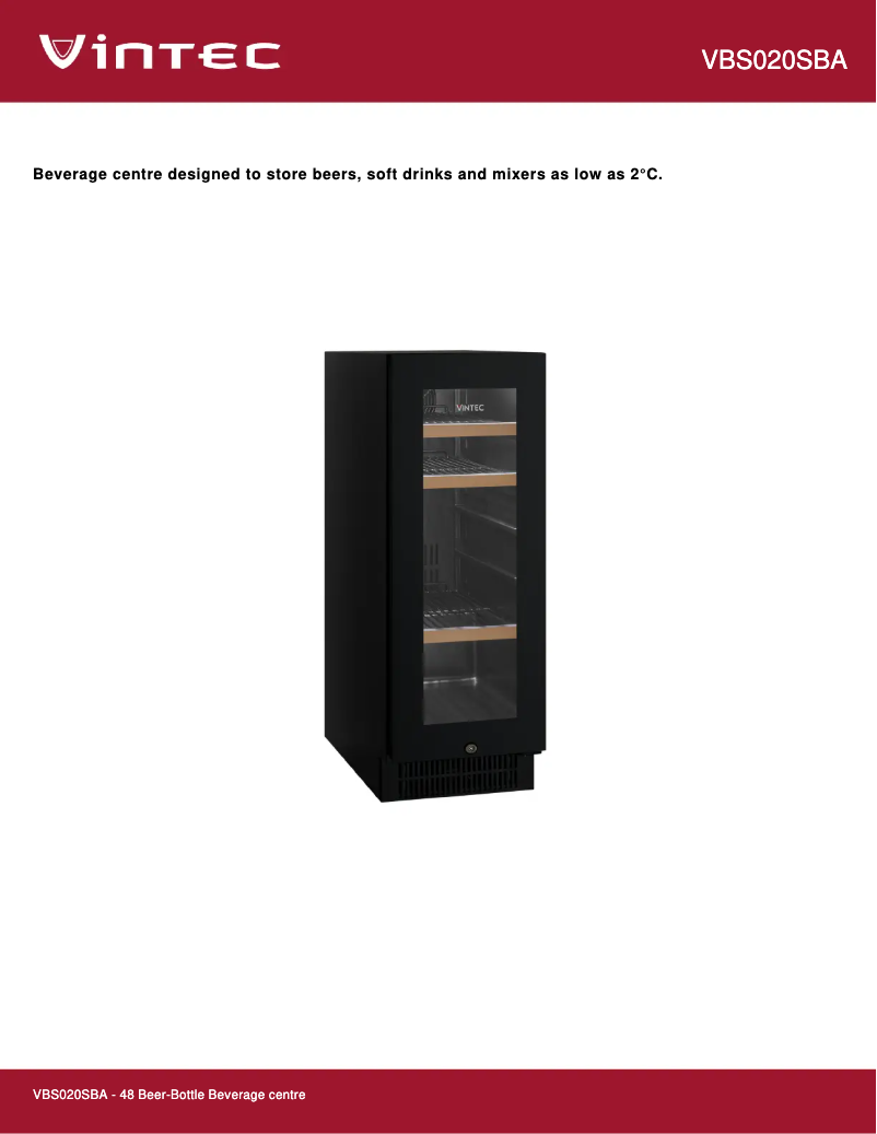 First page image of the manual for VBS020SBB