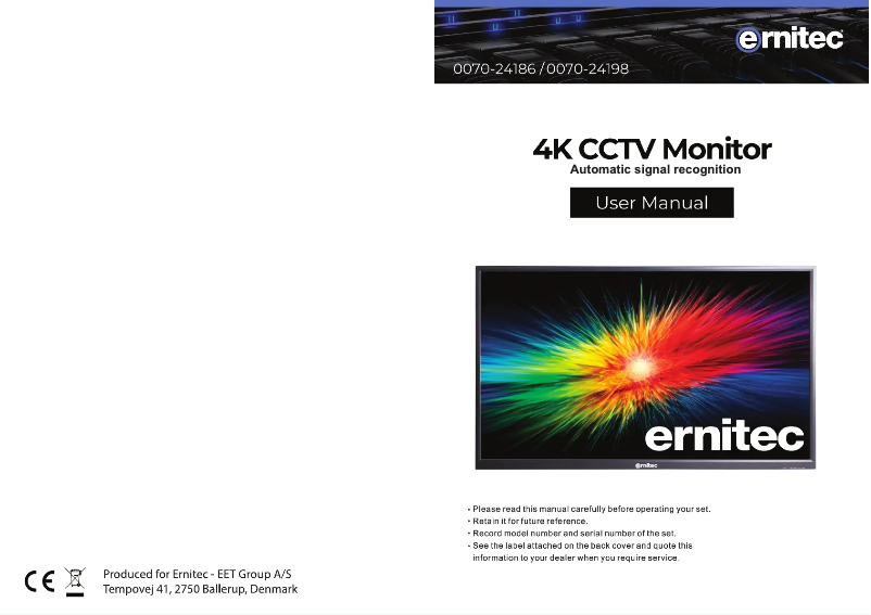 First page image of the manual for 0070-24186