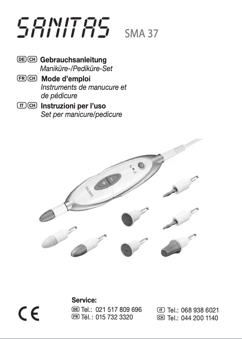Page 1 of the manual User Manual Sanitas SMA 37