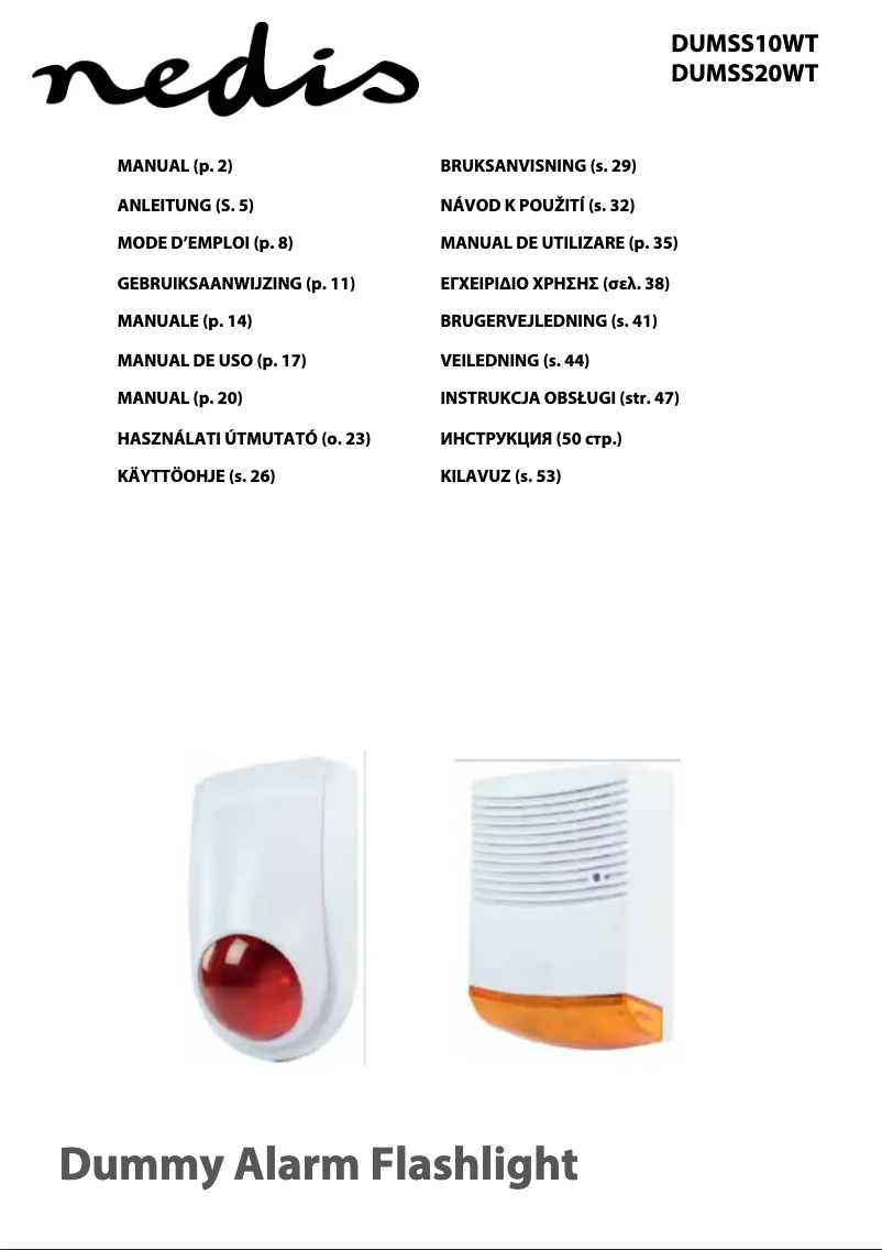 Page 1 of the manual User Manual Nedis DUMSS20WT