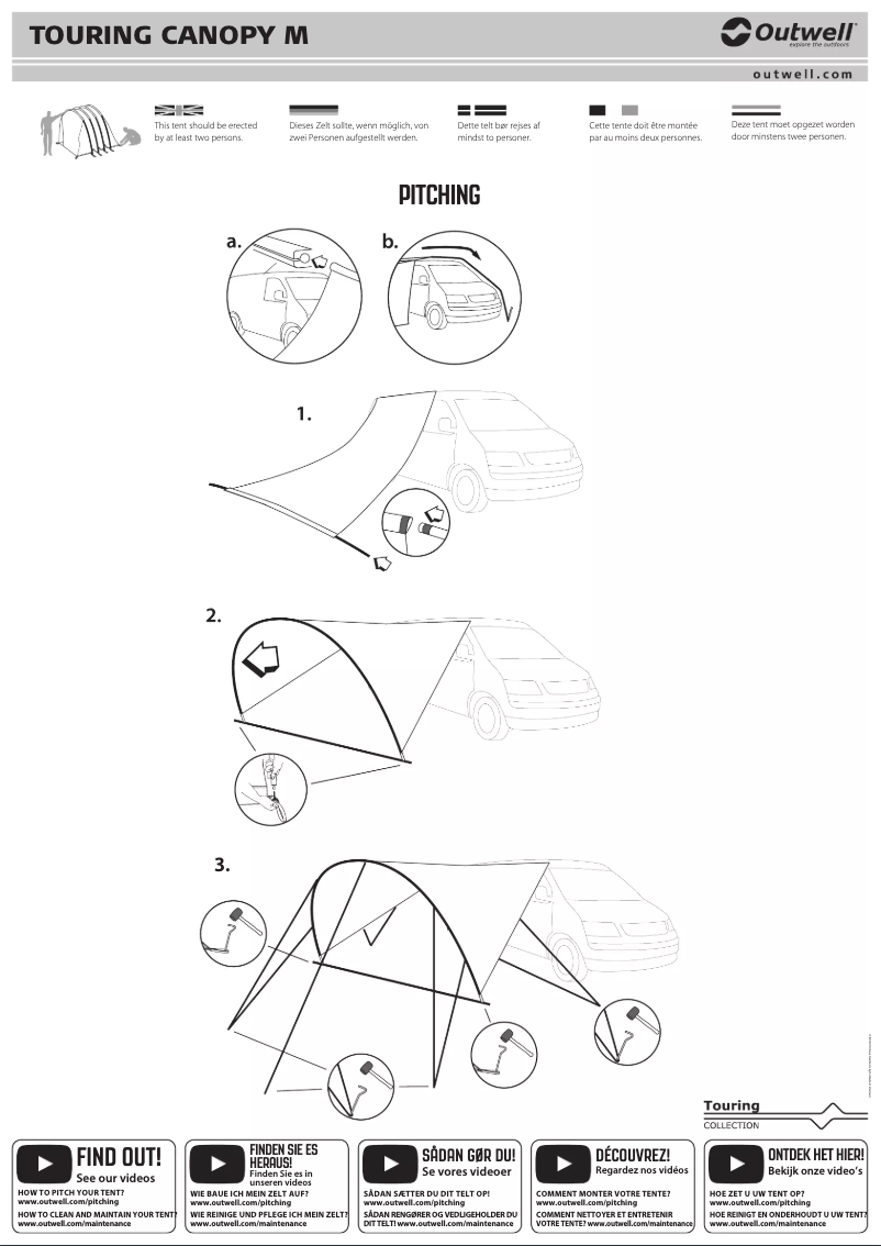 First page image of the manual for Touring Canopy M