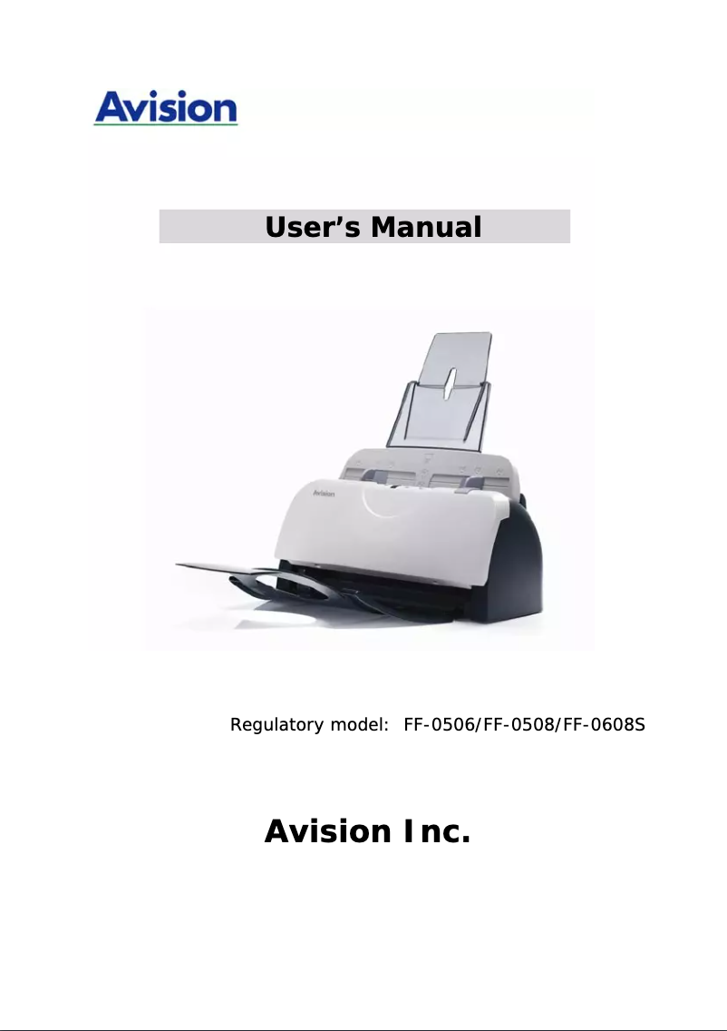 First page image of the manual for Av121