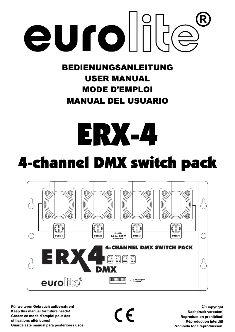 First page image of the manual for ERX-4
