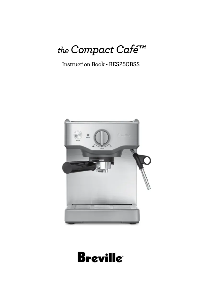 First page image of the manual for the Compact Café BES250