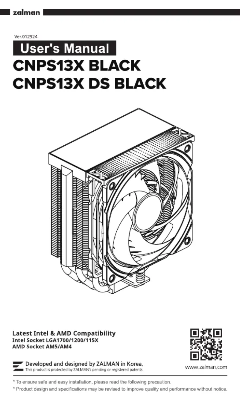 First page image of the manual for CNPS13X DS