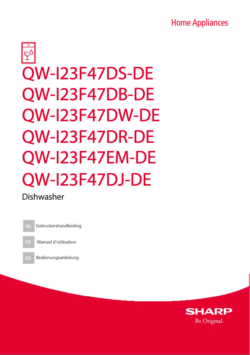 Page 1 of the manual User Manual Sharp QW-I23F47DM-DE