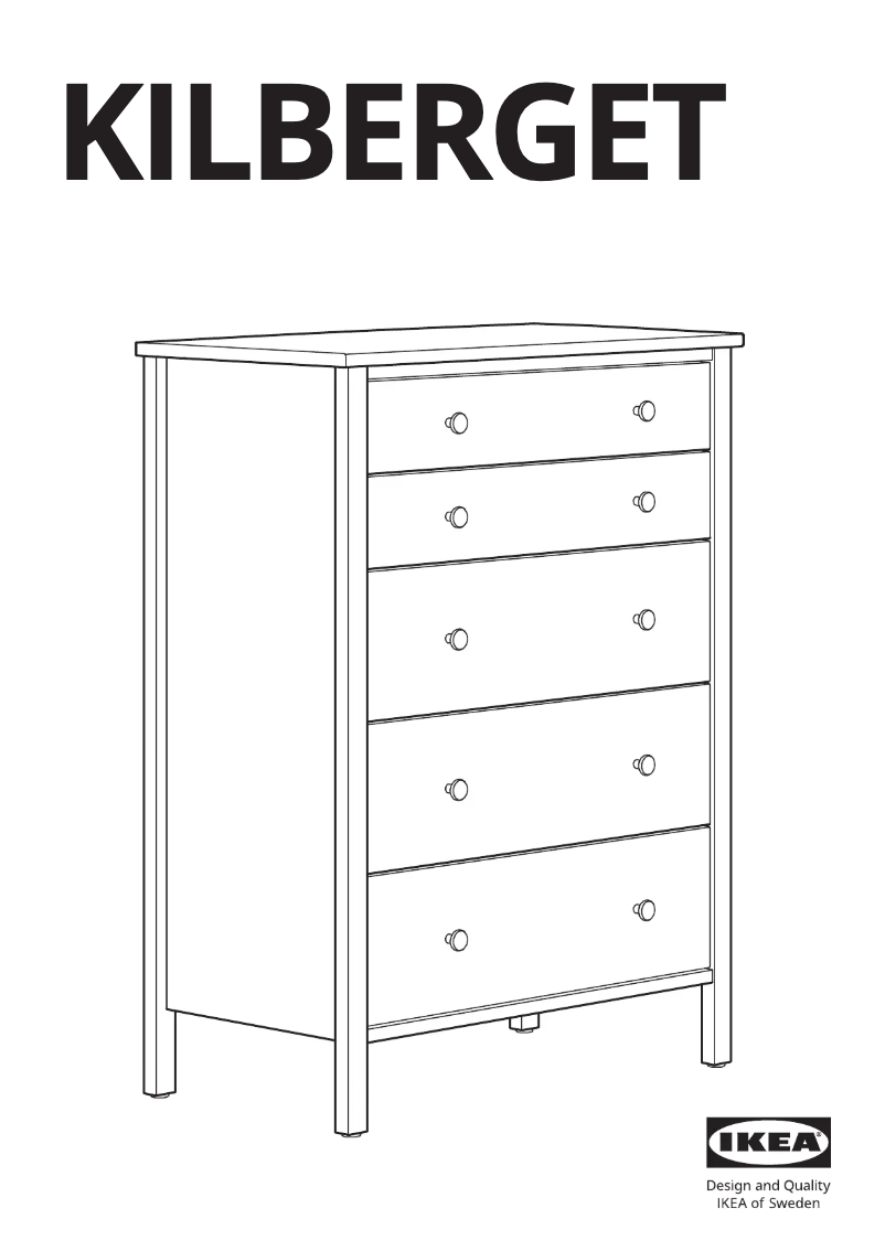 First page image of the manual for KILBERGET 105.616.70