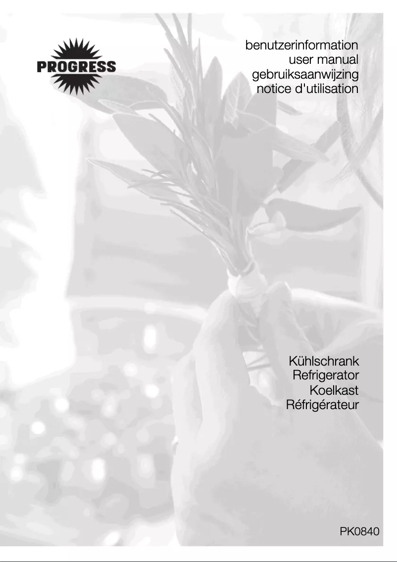 Page 1 of the manual User Manual Progress PK0840