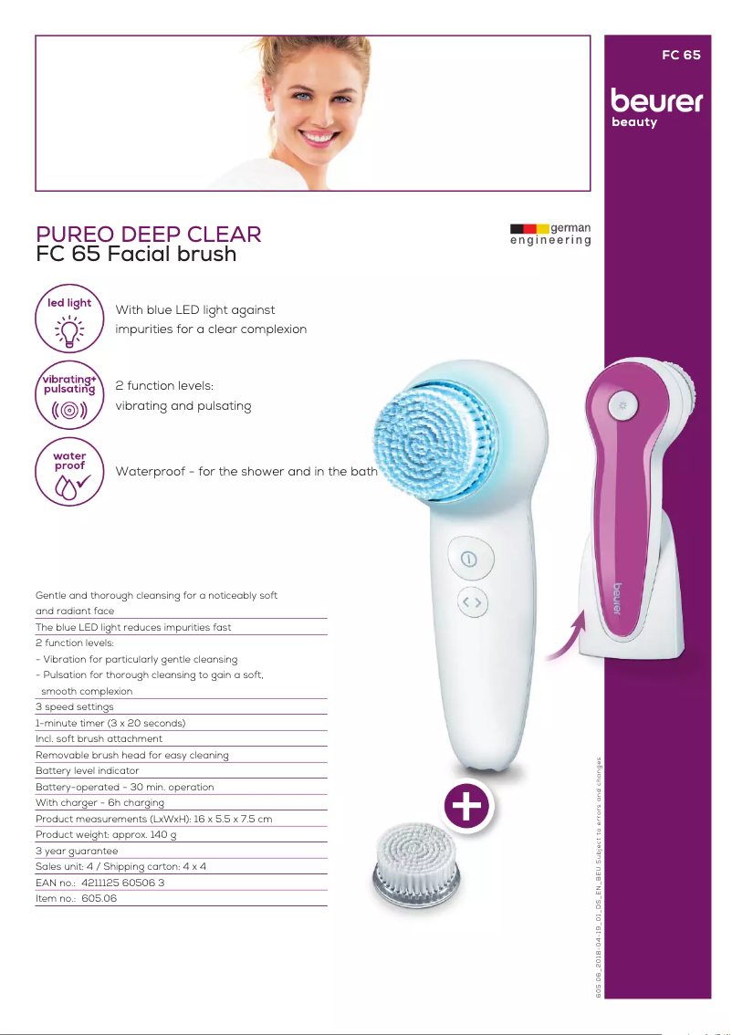 First page image of the manual for FC 65