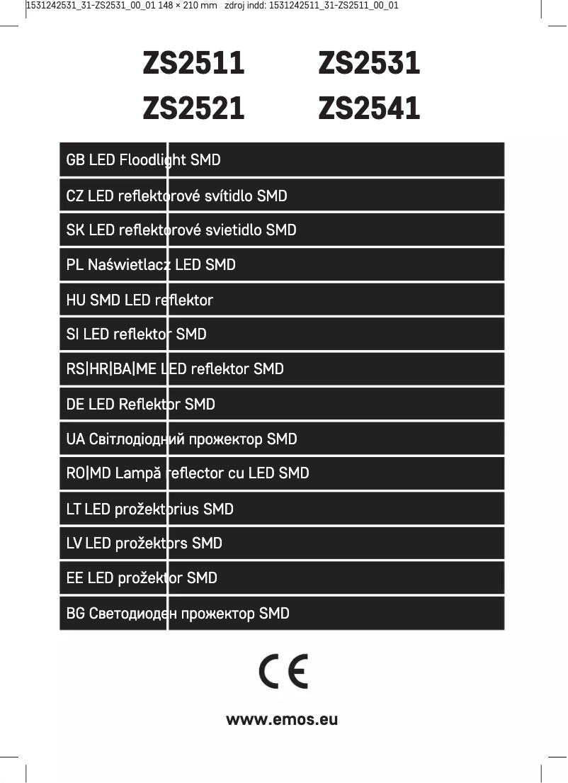 Page 1 of the manual User Manual Emos ZS2531