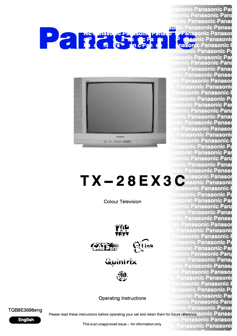 First page image of the manual for TX-28EX3C