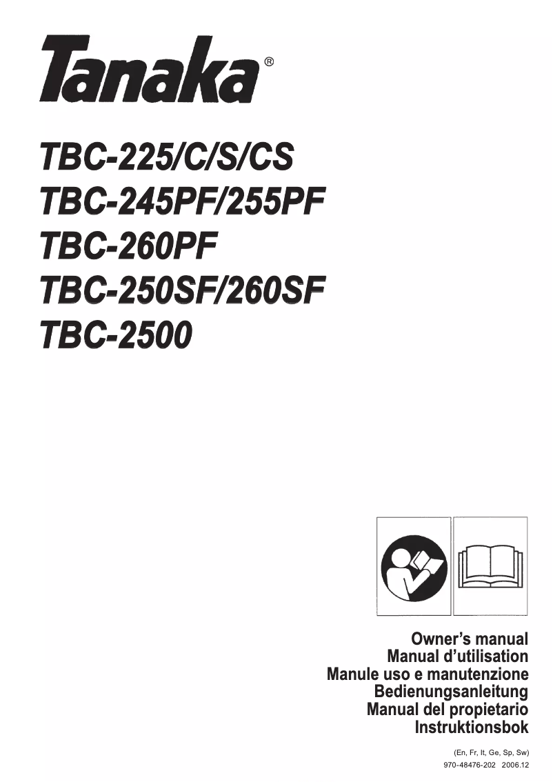 First page image of the manual for TBC-260PFL